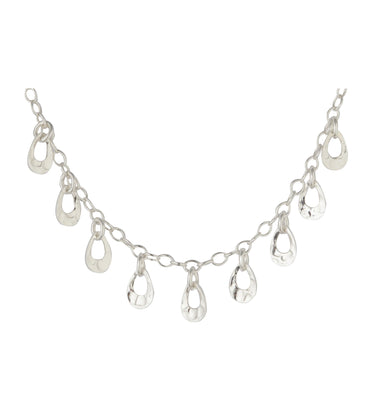 Pulsera Gotas Colgantes Plata